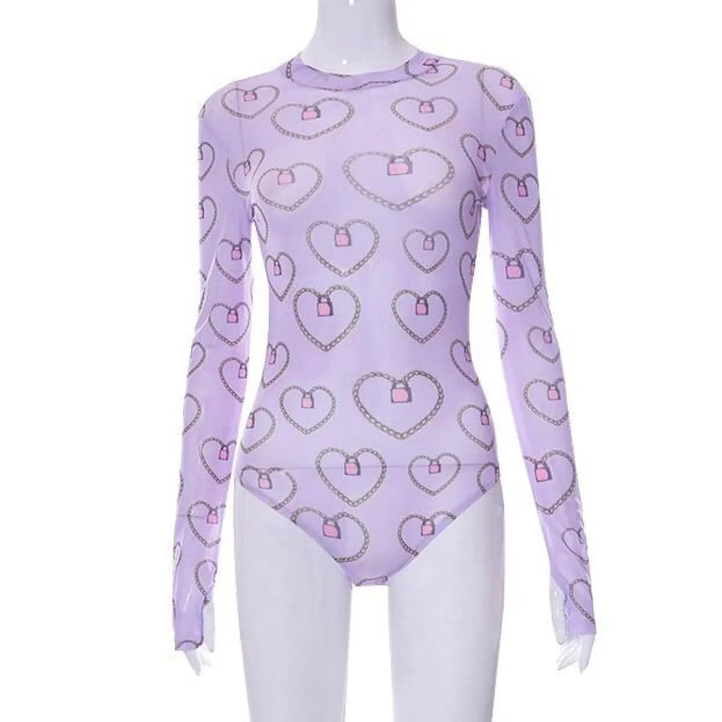 Pastel Gothic Mesh Bodysuit