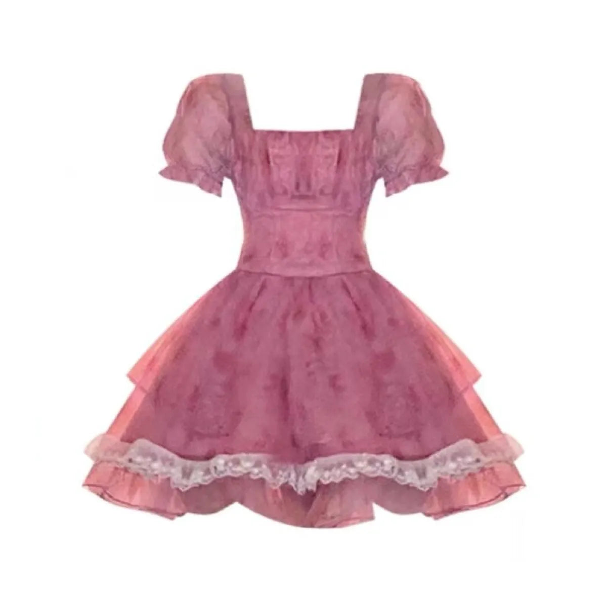 Pink Floral Short Party Dress