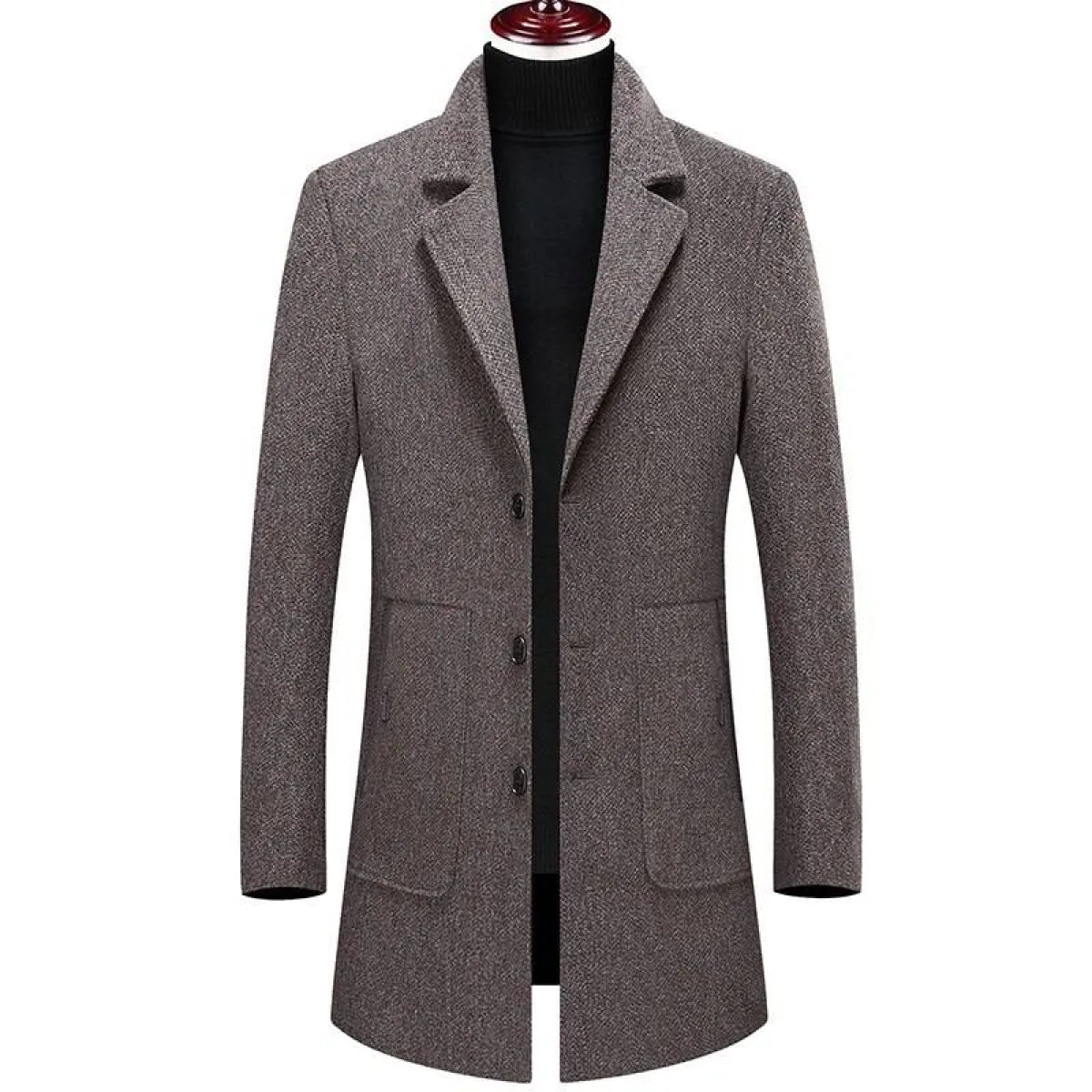 Plaid Button Coat