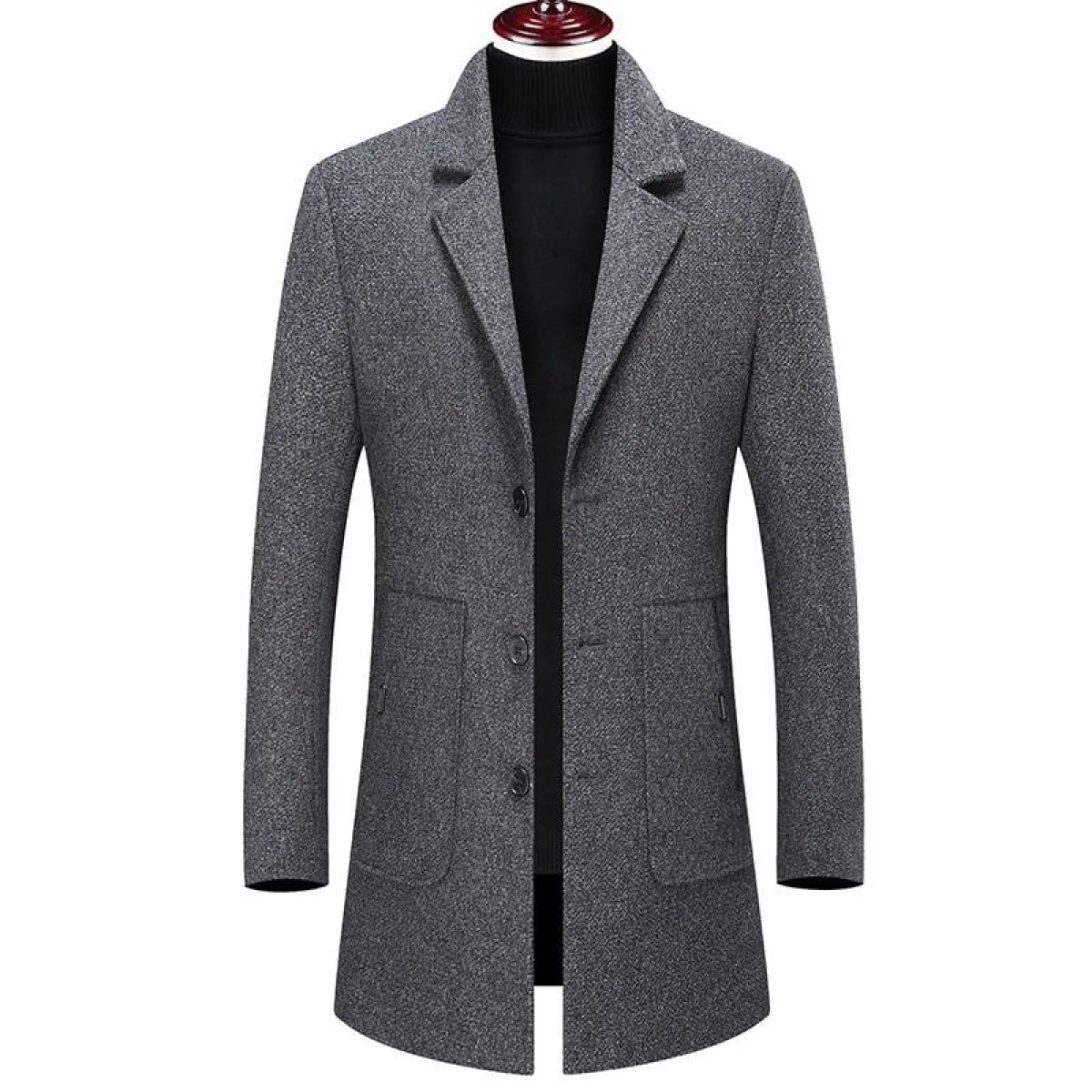 Plaid Button Coat