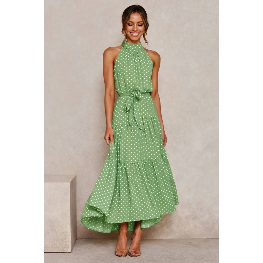 Polka Dot Halter Dress