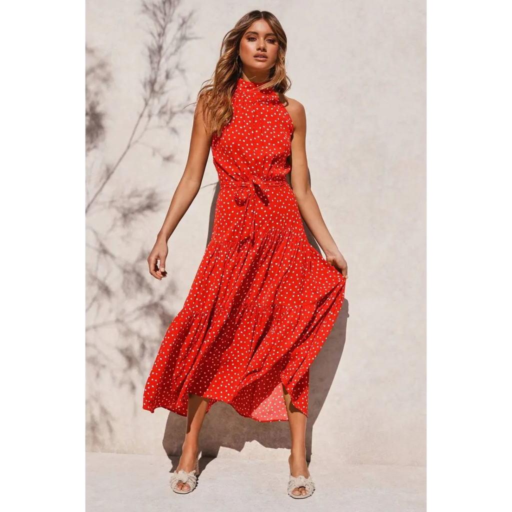 Polka Dot Halter Dress