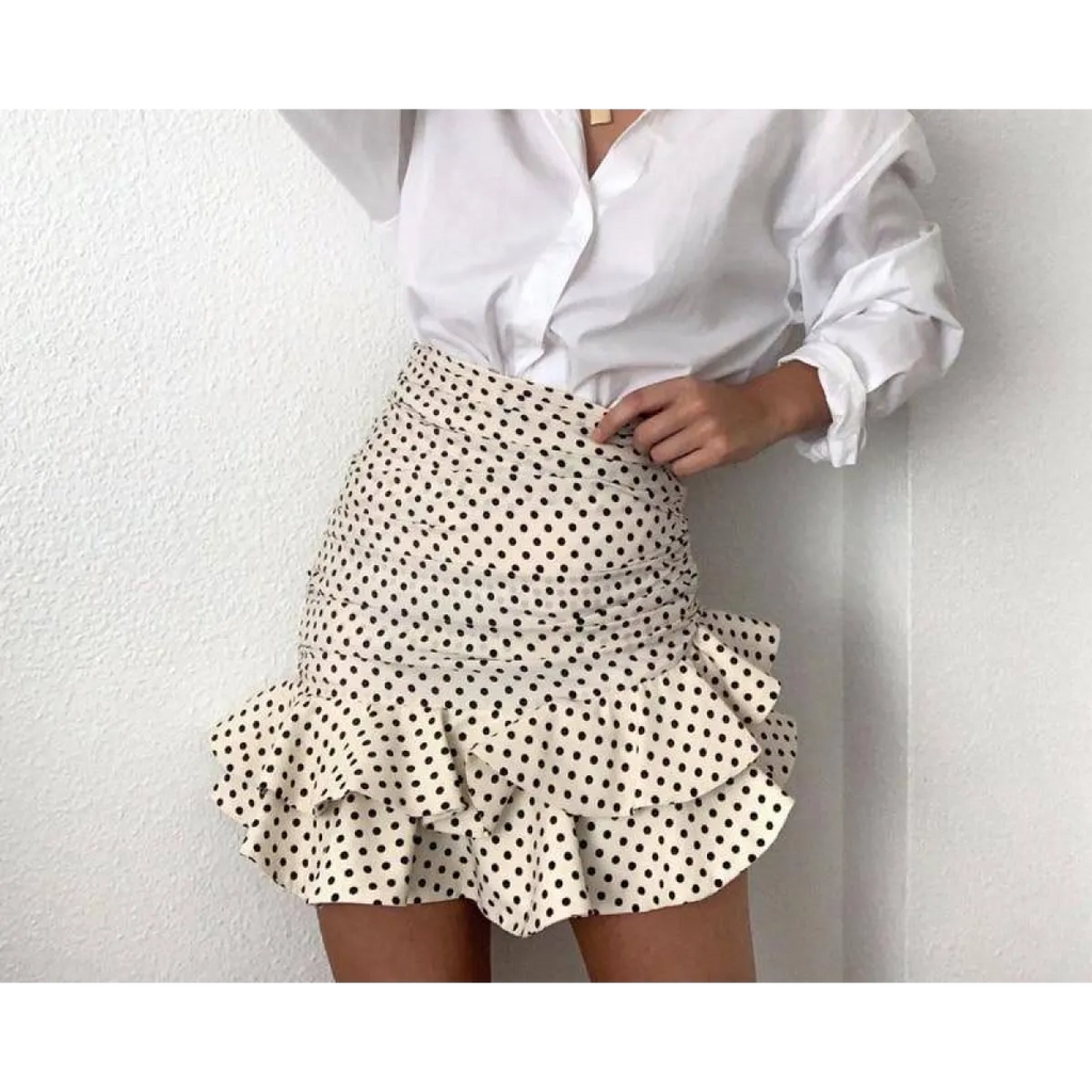 Mini Polka Dot Ruffle Skirt