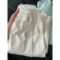 Lace Trim Wide Leg Pants – Retro Y2K Harajuku Casual Trousers