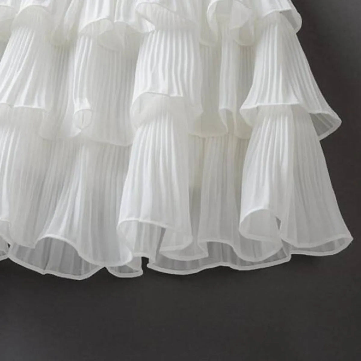 Boho Ruffle Mini Skirt With Elastic Waist