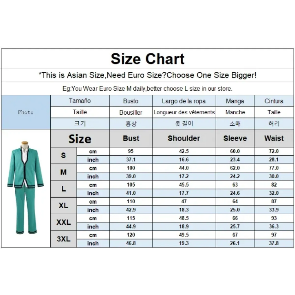 Saiki K High School Uniform – Anime Cosplay Set
