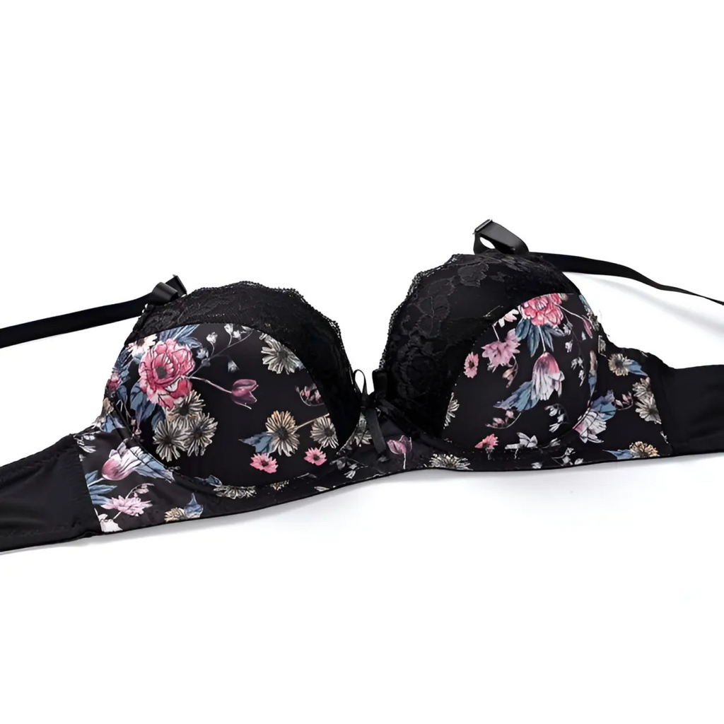 Sexy Floral Bra - Thong Set