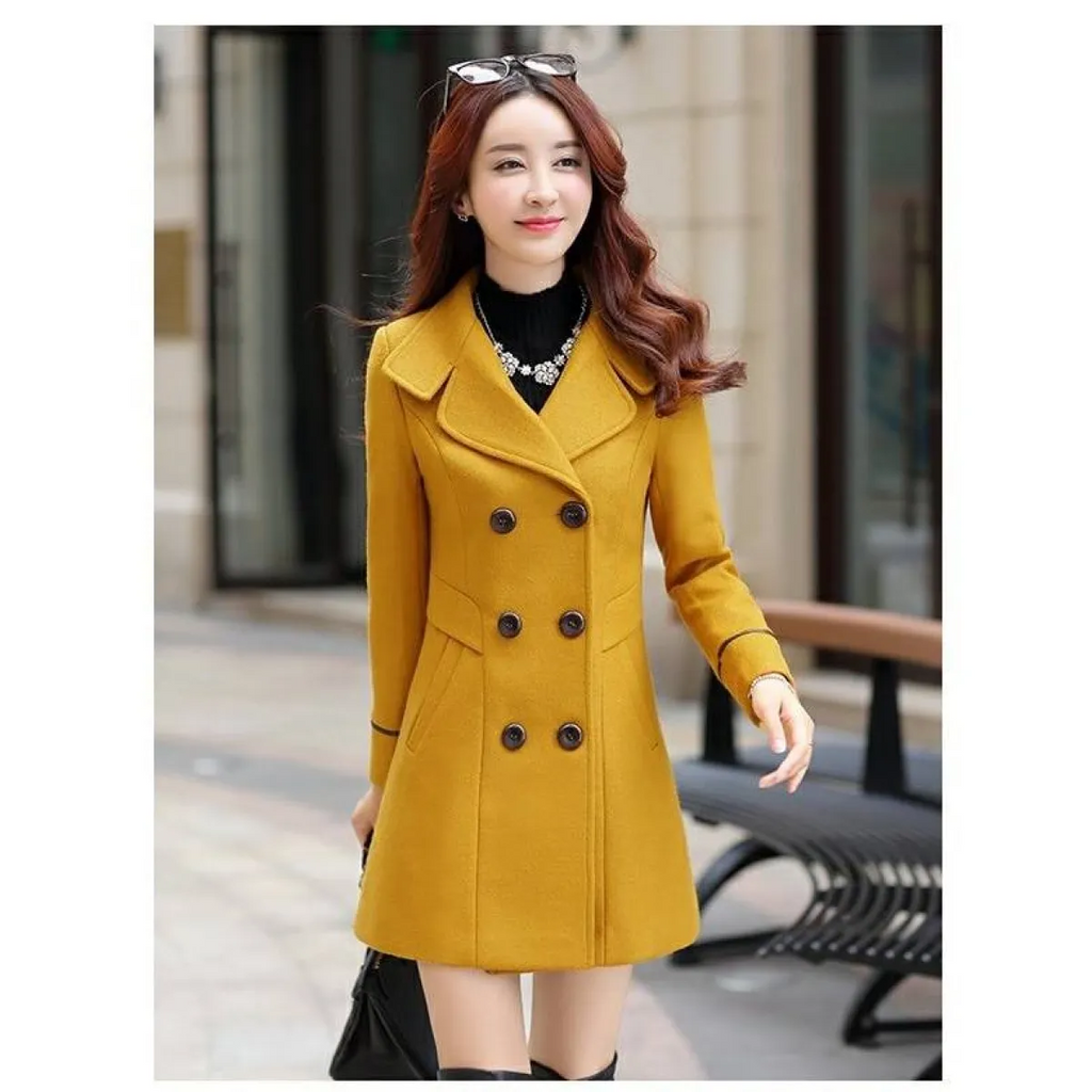 Korean Slim Wool Coats