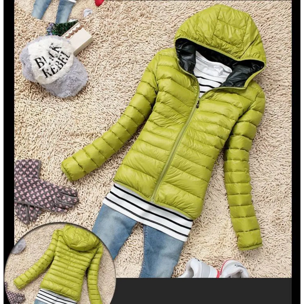 Stand Collar Hooded Winter Jacket