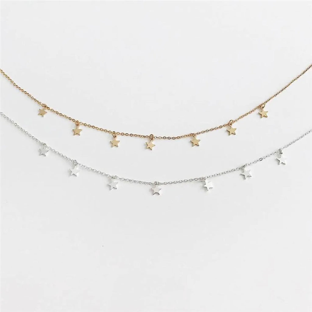 Star Pendant Choker Necklace
