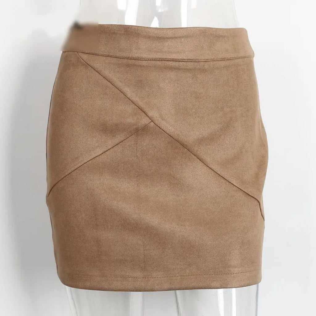 Sexy Suede Pencil Skirt