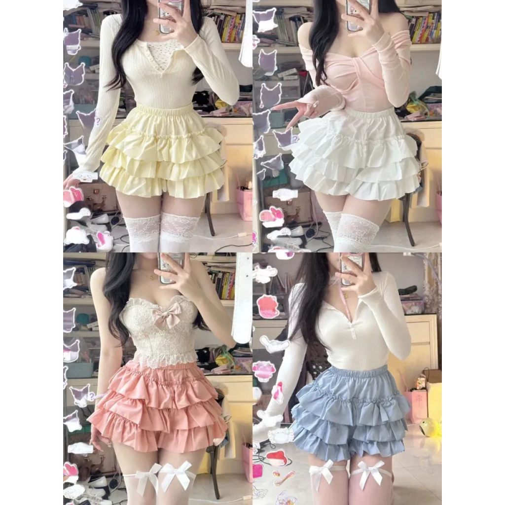 Ruffle Mini Skirt – Kawaii Sweet Lolita Y2K Aesthetic