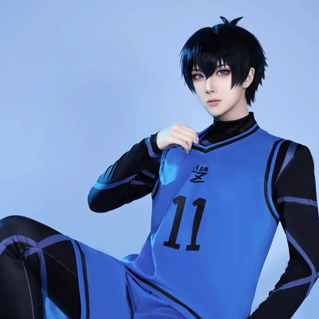 Lock Isagi Yoichi Cosplay Set – Anime Sports Jersey & Jumpsuit