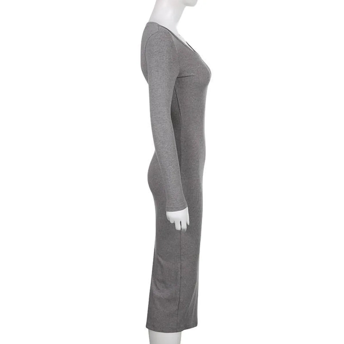 V-neck Knitted Dress