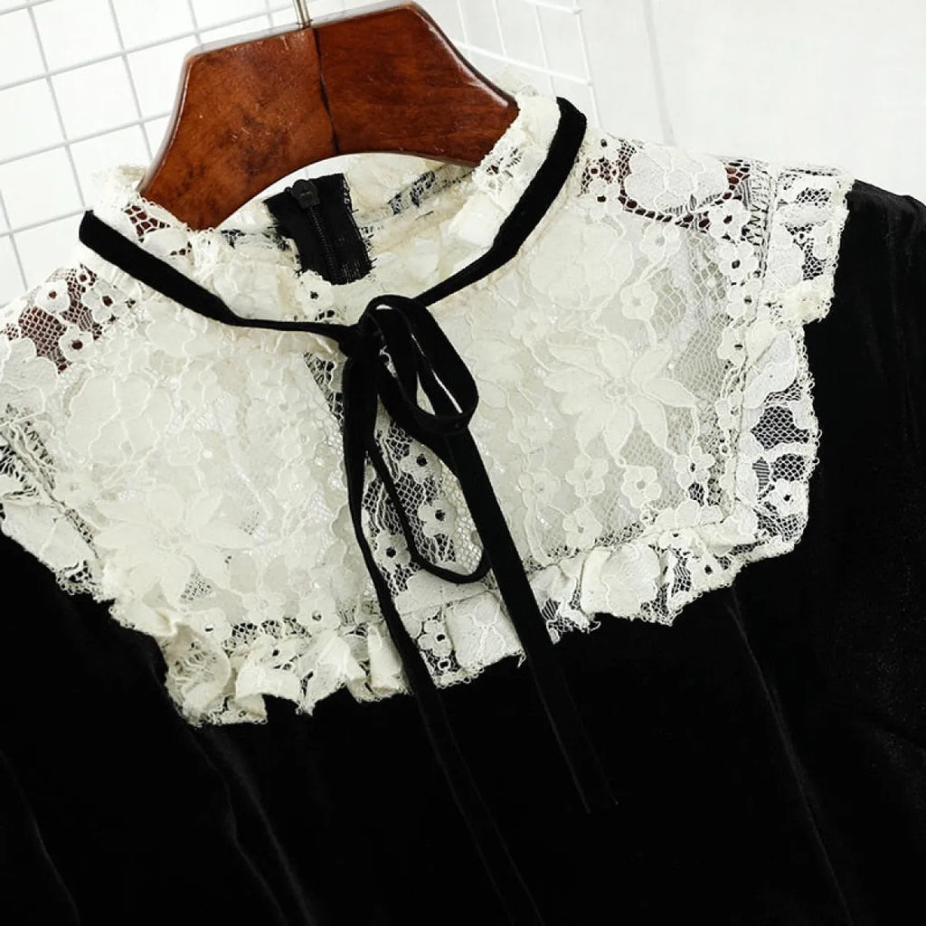 Velvet Turtleneck Dress