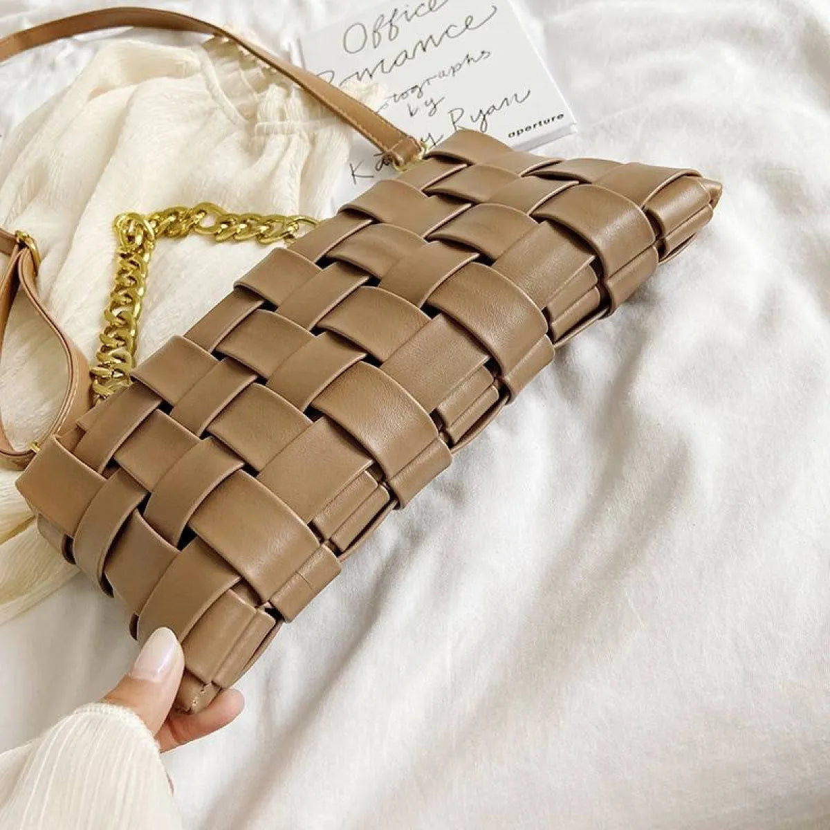 Weave Design Crossbody Bag
