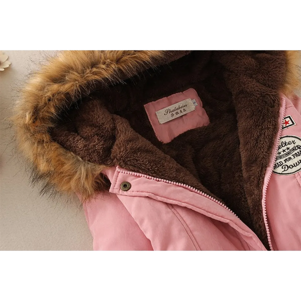 Women's Winter Cotton Jacket - Hooded Slim Fit Warm Parka