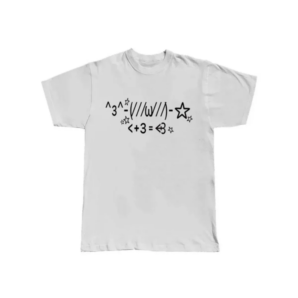 Kawaii Emoticon T-Shirt – Y2K Harajuku Grunge Tee