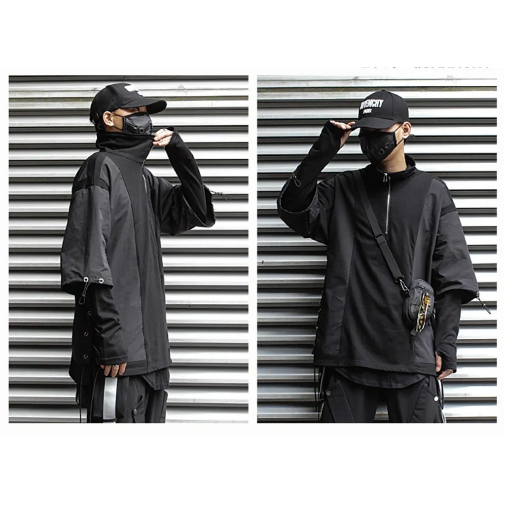 Techwear Zip Turtleneck Sweatshirt