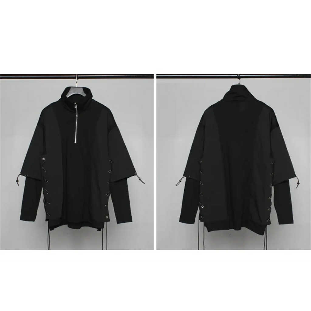 Techwear Zip Turtleneck Sweatshirt