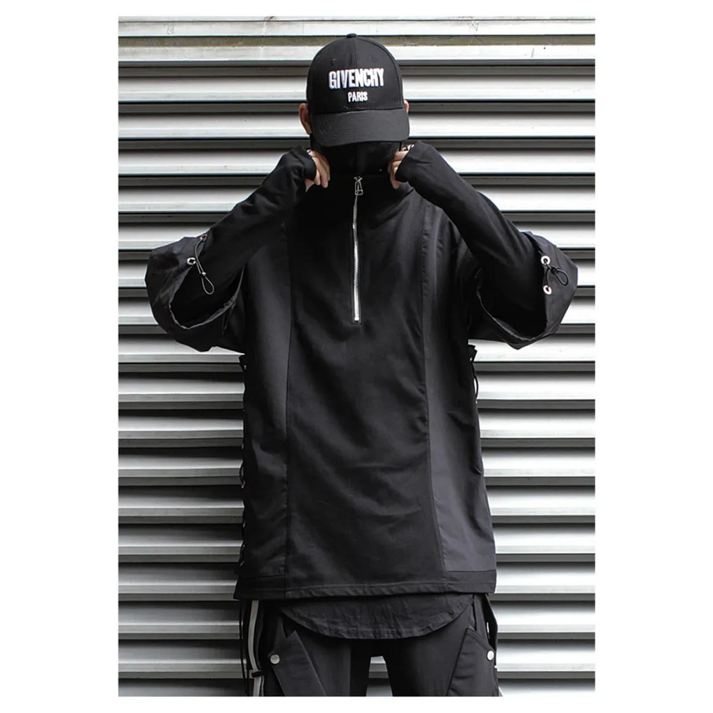 Techwear Zip Turtleneck Sweatshirt