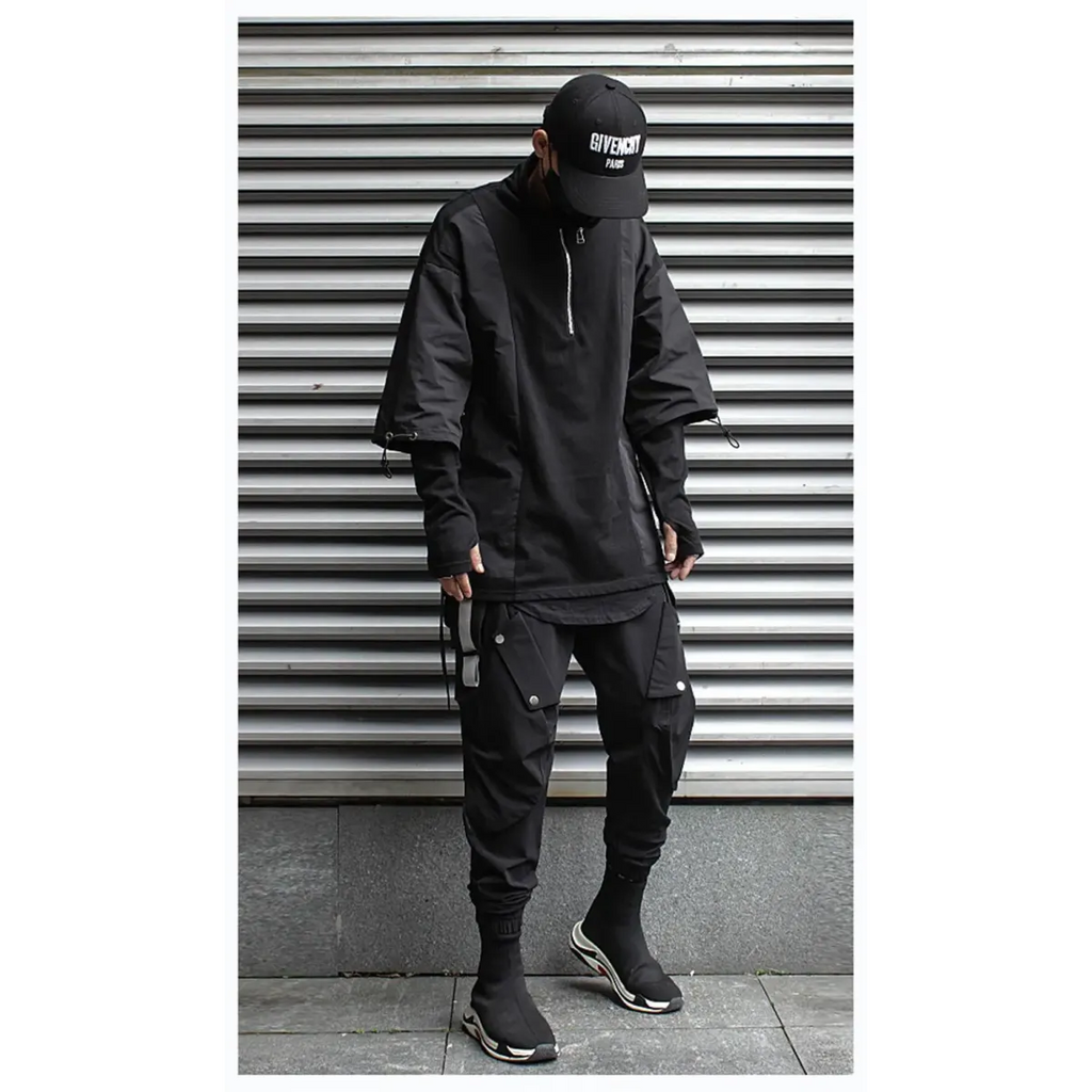 Techwear Zip Turtleneck Sweatshirt